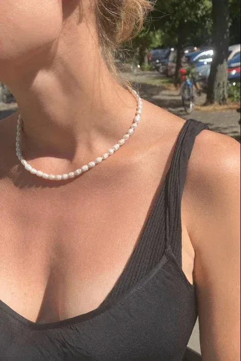 Andcopenhagen Jewelry - Halskæde - 18 karat guldbelagt stainless steel - Mana perle - Billede 2