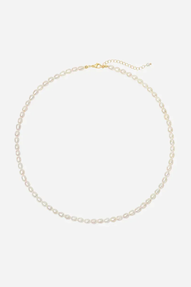 Andcopenhagen Jewelry - Halskæde - 18 karat guldbelagt stainless steel - Mana perle