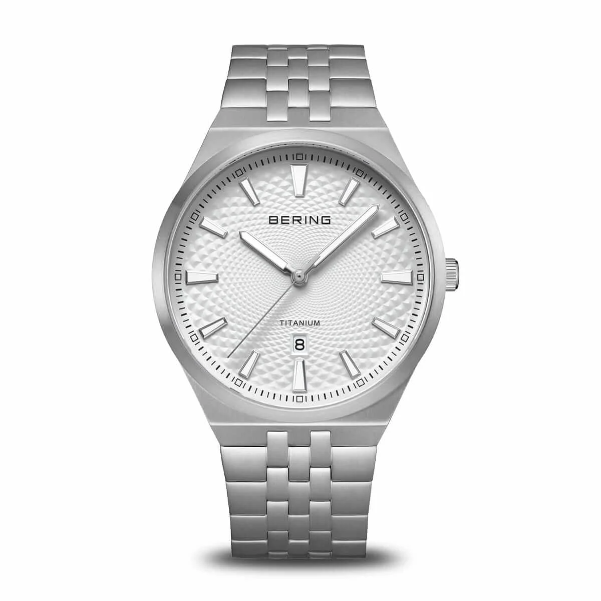 Bering Titanium – Herreur i børstet grå m. sølvhvid skive 41mm