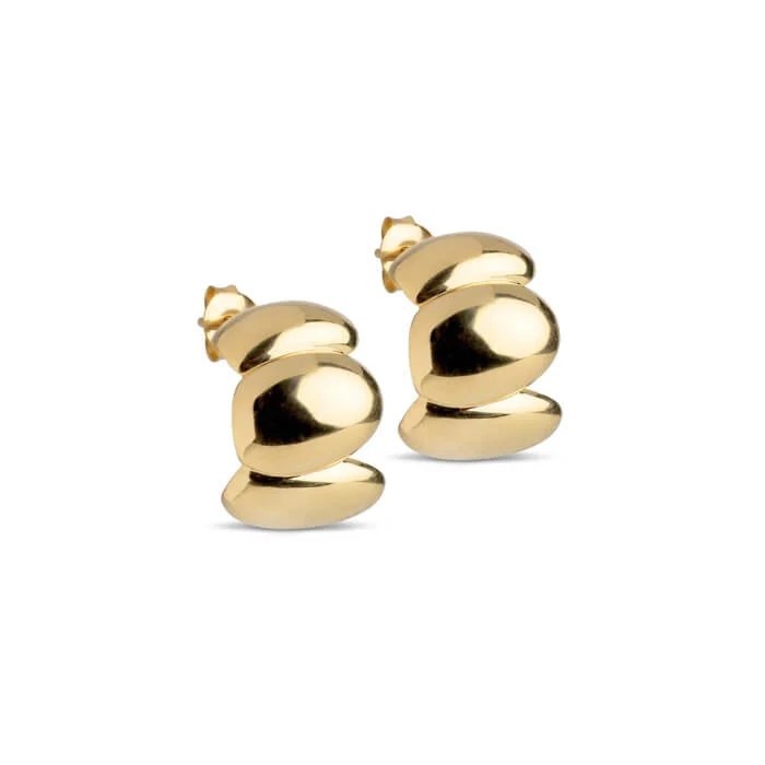Enamel – Melia Chunky hoops – Forgyldt sølv