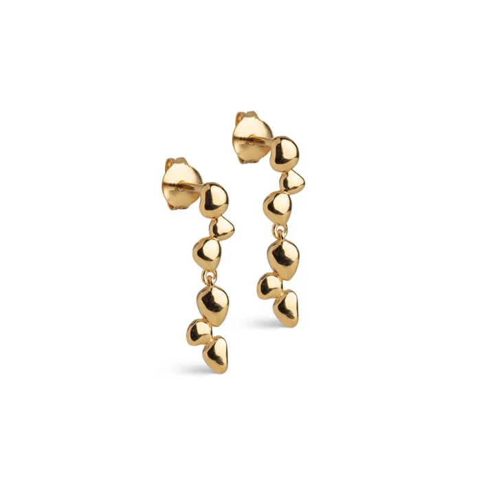 Enamel – Nara Drop ørering – Forgyldt sølv