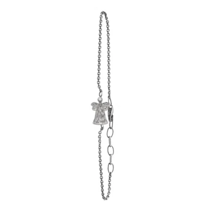 Heiring – Engel armbånd m. zirkonia sten – Rhodineret sølv