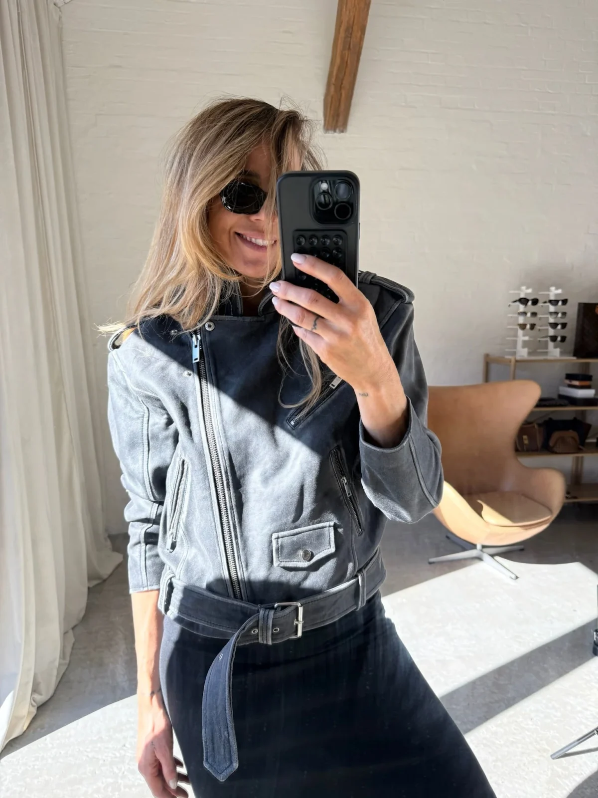 Læderjakke - Grey - MWGilo - MY ESSENTIAL WARDROBE - Billede 2