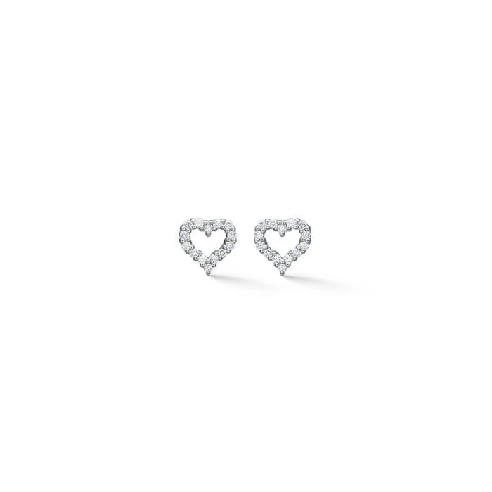 Mads Z Tender Heart ørestikker – sølv – hvide zirkoner