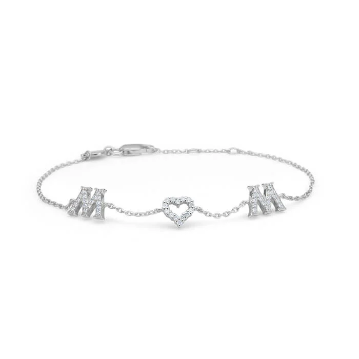 Mads Z WOW/MOM armbånd – sølv – hvide zirkoner