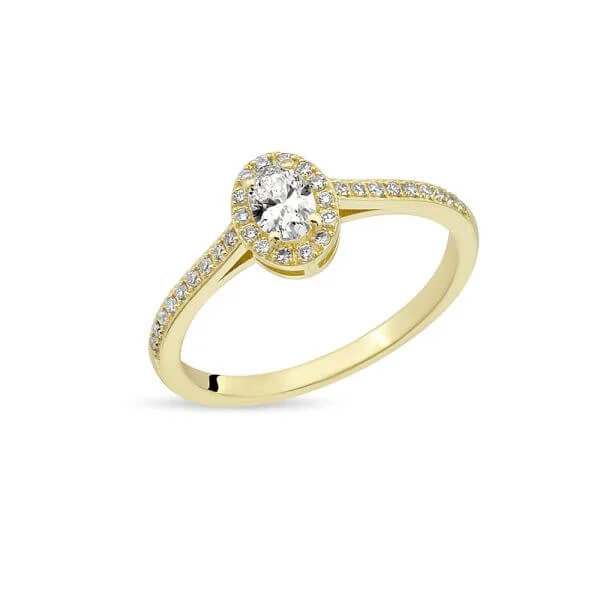Nuran Elvira ring – guld – 1 x 0,25 + 32 x 0,005 ct