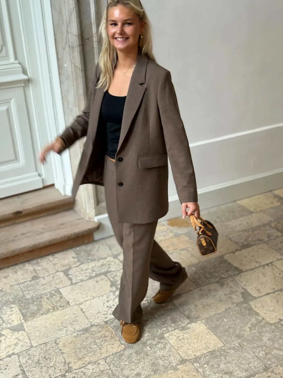 Selected Femme - Bukser - Chocolate Chip - Rita MW wide pant - Billede 2