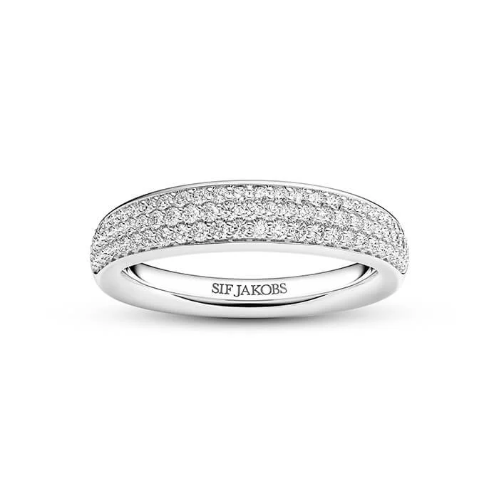 Sif Jakobs Melzo Piccolo ring – sølv – hvide zirkoner