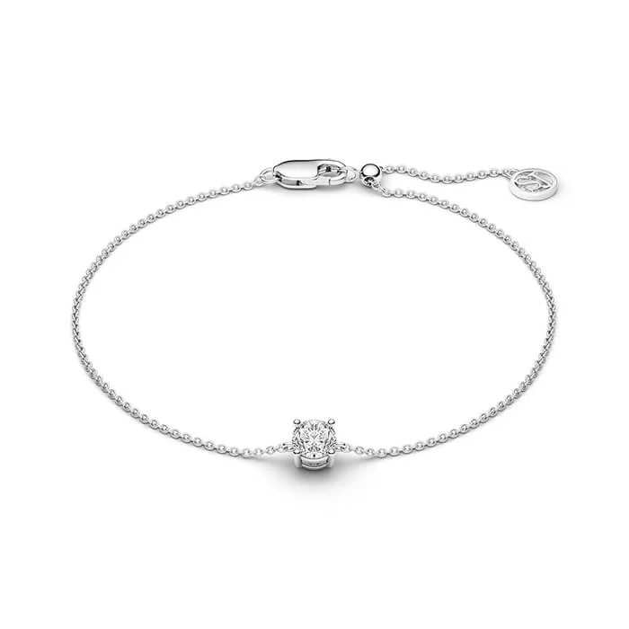 Sif Jakobs Princess Uno armbånd – sølv – hvid zirkon