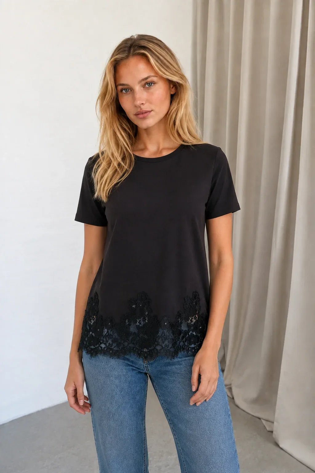 Vila - T-shirt - Black beauty - Viopella - Billede 2